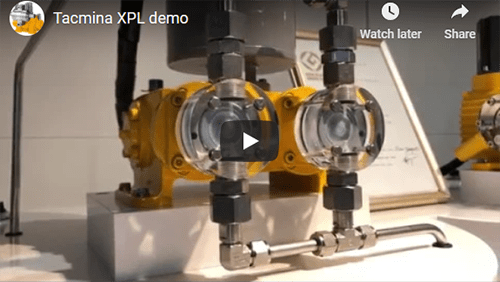 Tacmina XPL Video demonstration showing pulse-free pumping screenshot