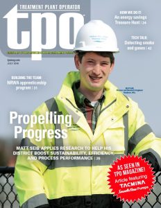 Tacmina Treatment Plan Operator magazine cover featuring success story for water treatment plant